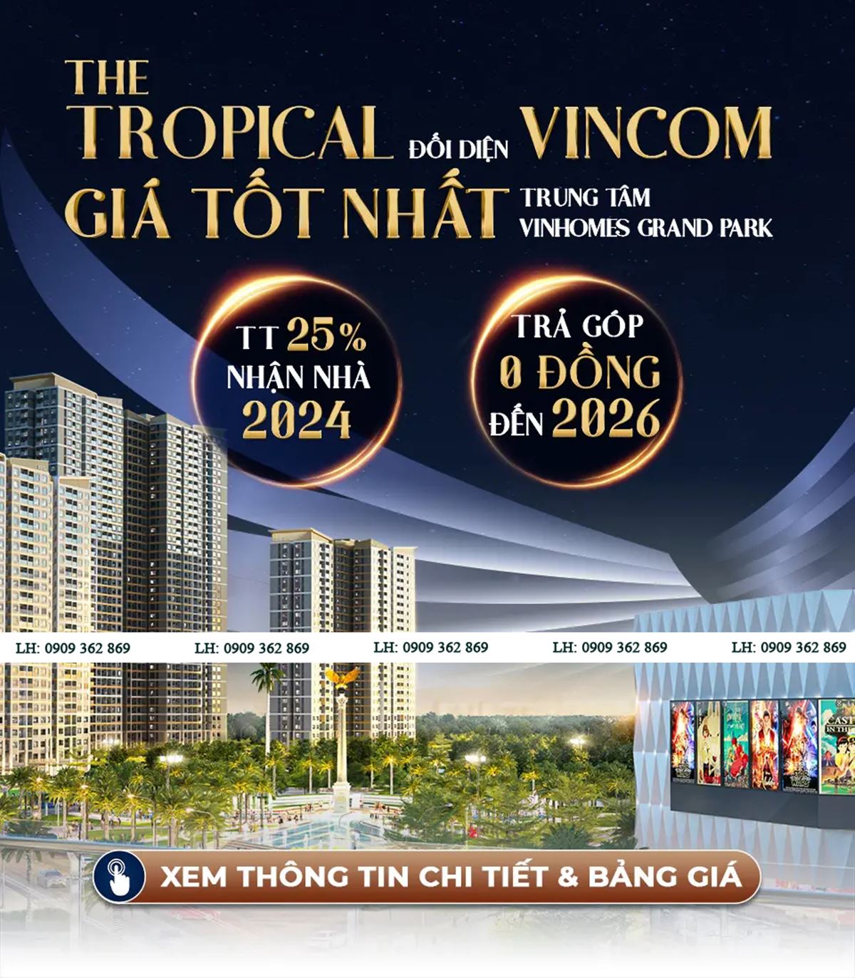 Mở bán phân khu The Tropical Vinhomes Grand Park quận 9