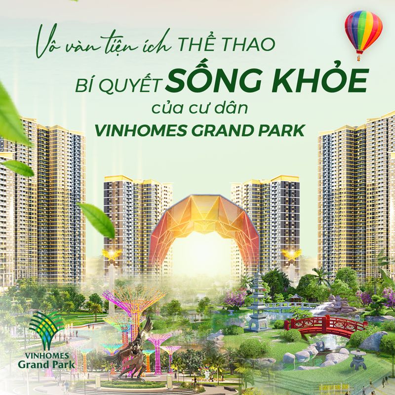 Tiện tích Vinhomes Grand Park quận 9 TP Thủ Đức